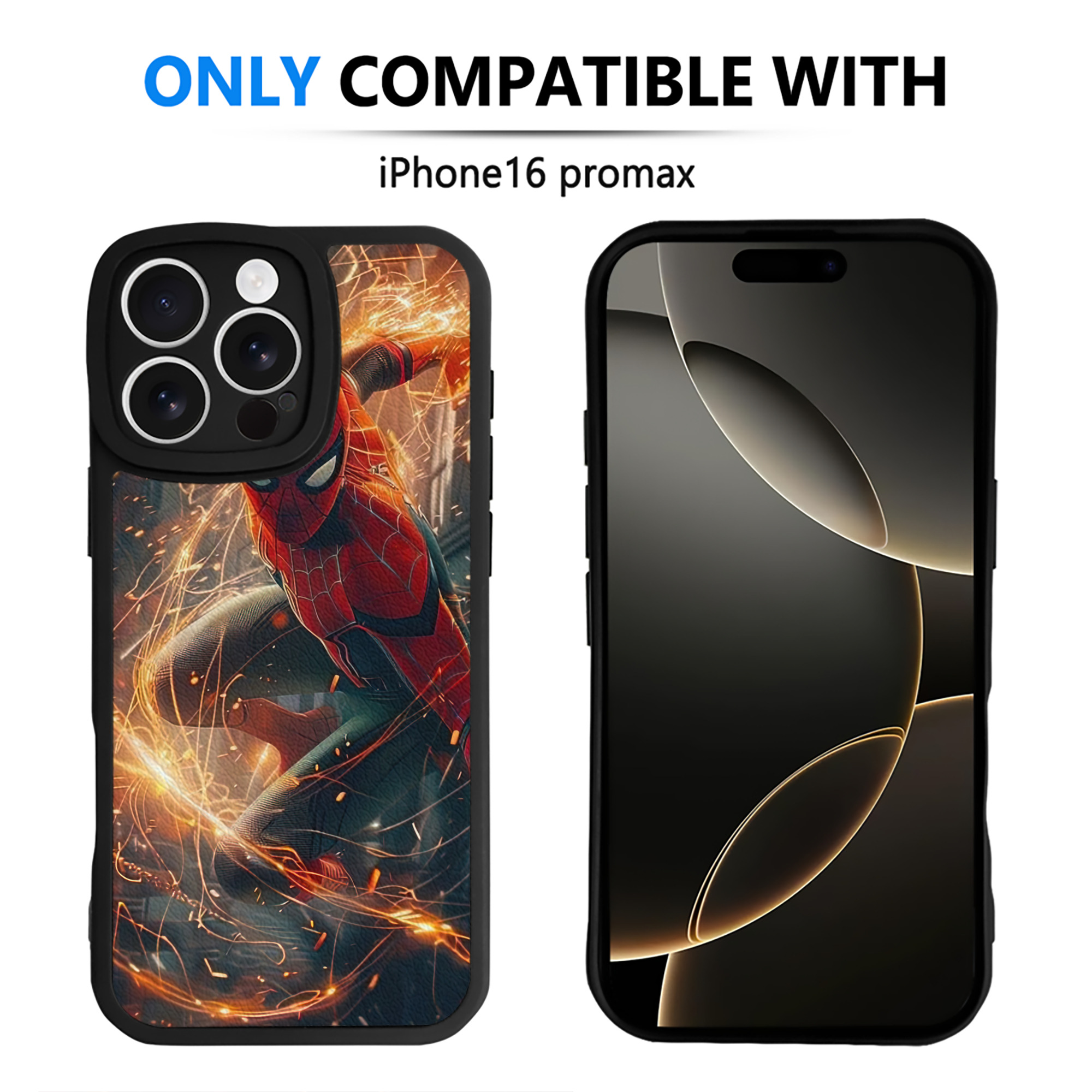 Spider Man スパイダーマン 【iPhone 16シリーズ対応】シリコンスマホケース（レザー調） 材質：シリコン